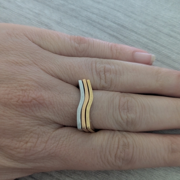 Gold Stacked Rings - Picture 10 of 10